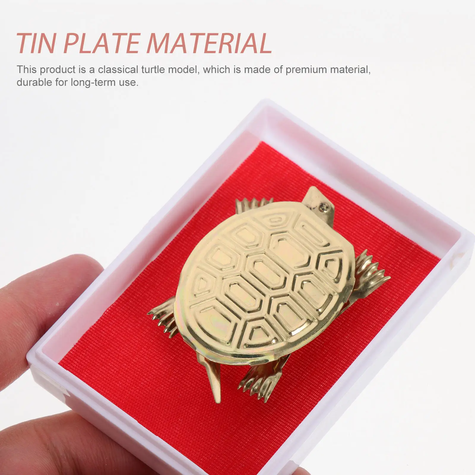 

Golden Shaking Turtle Ornament Exquisite Mini Tortoise Decoration for Desk Table Shelf Room Office Vintage Style Folk Fun