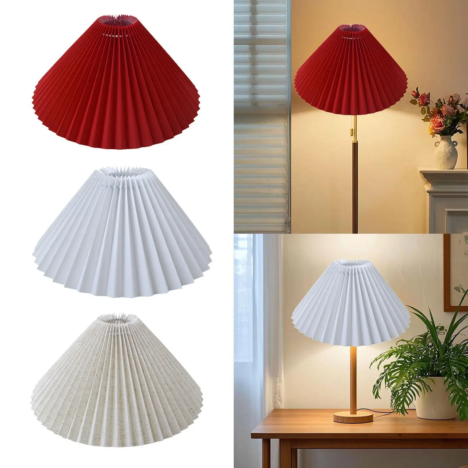 Pleated Lamp Shade Replacement Easy Assembly Lighting Fixtures Simple Ceiling
