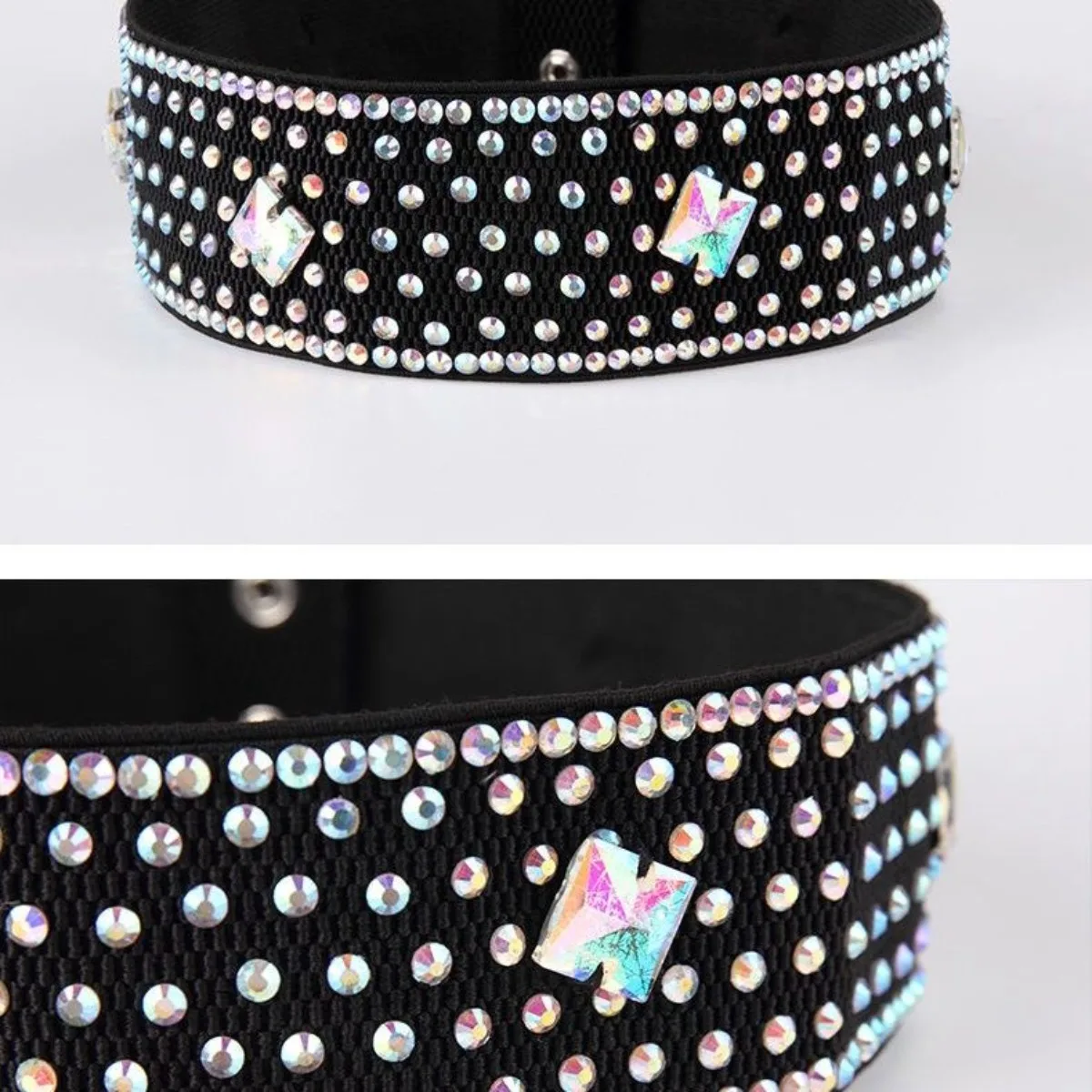Dance Belt New Wide Fashion Multicolor Rhinestone Performance Competition Accessory Adult Women Stage Show