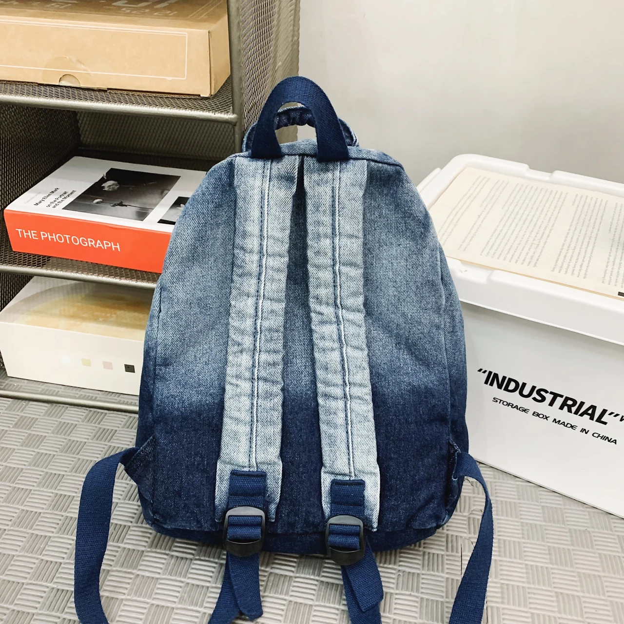 Fashion Denim Backpacks Stars Pattern School Bags For Teenage Girls 2024 New Book Bags Women Satchels Small Leisure Travel Bags