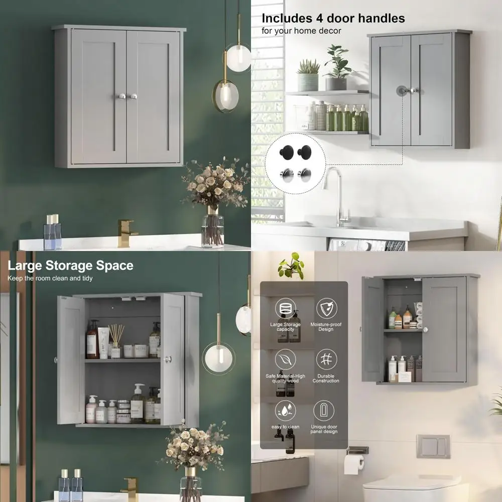 

Wall-Mounted Bathroom Cabinets and Over-Toilet Medicine Storage Solutions