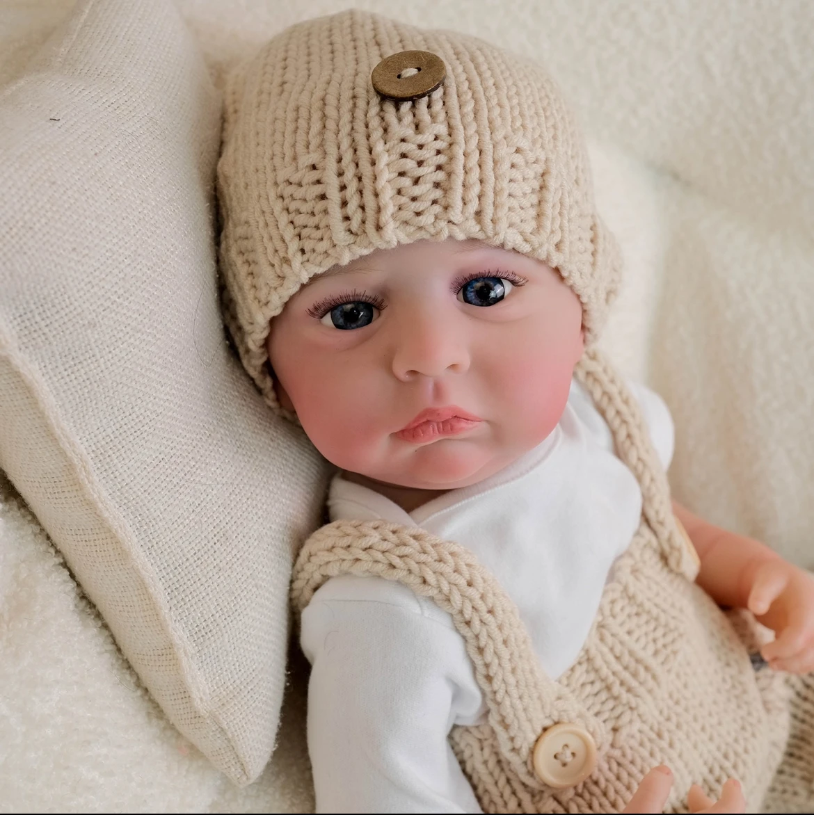 دمية تولد من جديد مقاس 49 سم "كاميرون" باللون الكاكي | دمية أطفال سيليكون كاملة الجسم مرسومة يدويًا، هدايا عيد الميلاد المثالية #2