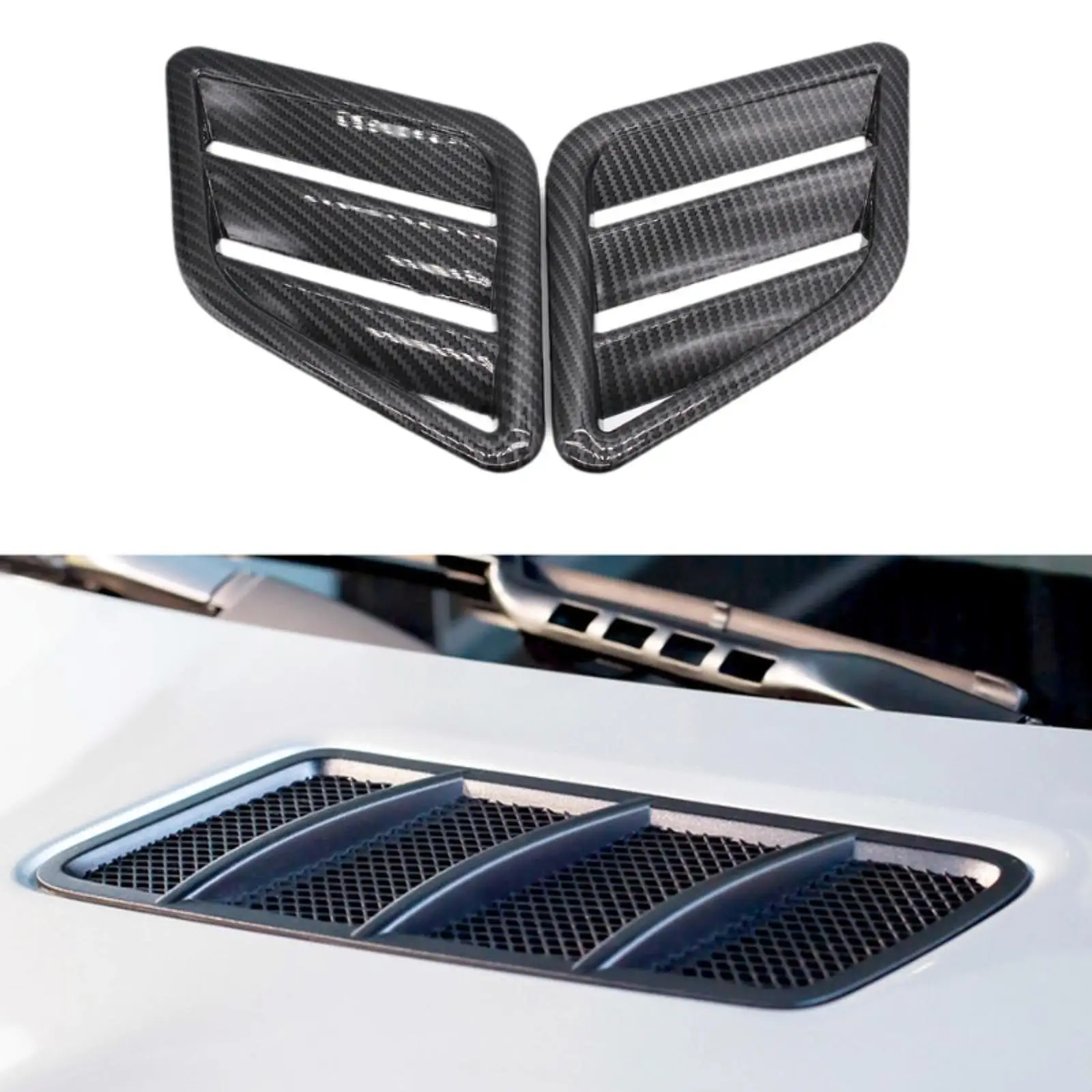 Bonnet Vent Cover Engine Vent Cover Outlet Vent Cover Grille Car Accessories Bonnet Outlet Grille Easy Installation