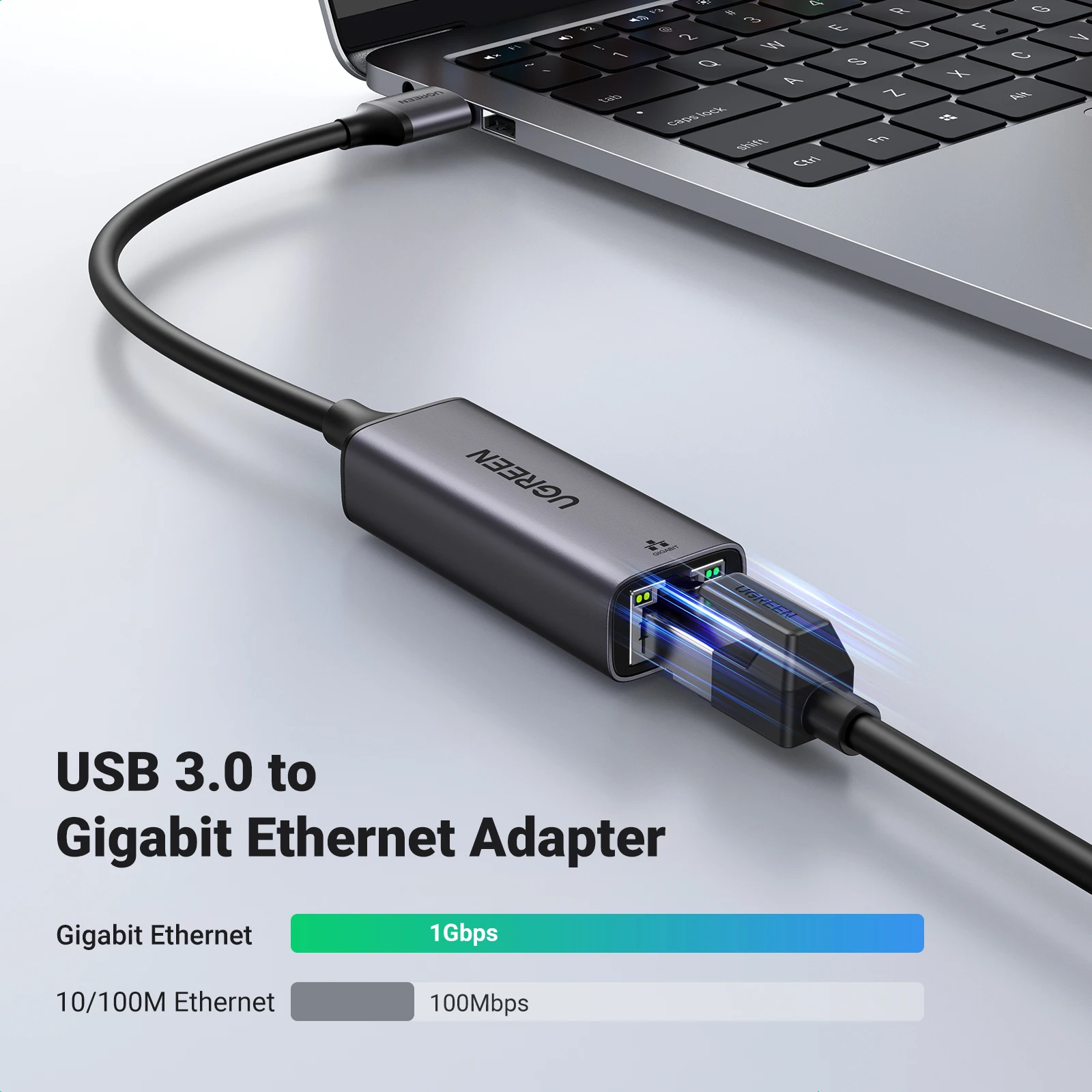 UGREEN USB A Ethernet Adapter 1Gbps Gigabit RJ45 to USB3.0 Network Dongle for MacBook Laptop Accessories iPad Plug and Play