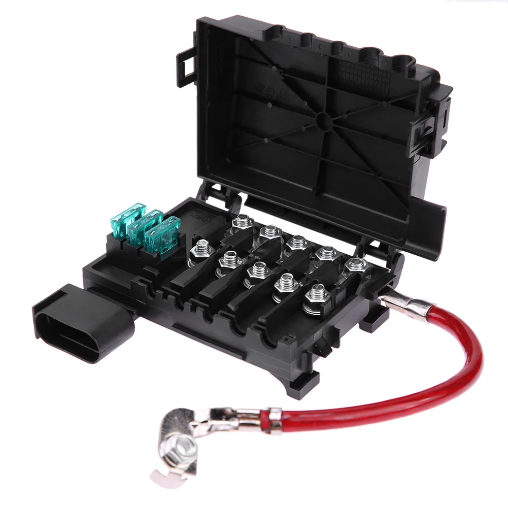 Fuse Holder Moisture-proof ABS Fuse Box Battery Terminal 1J0937550A for VW Bora Golf Mk4 1998-2005 Car Accessories