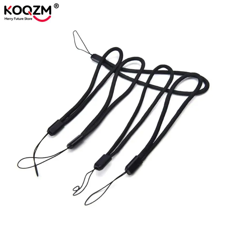 5pcs Nylon Hand Wrist Strap Lanyard For Camera Cell Phone For IPod USB Mp3 Mp4 Camera String Strap Black