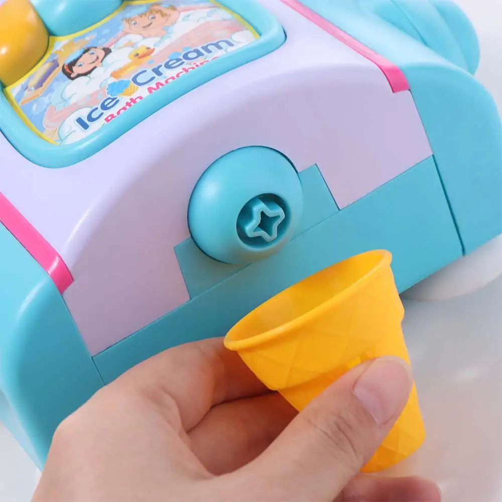 قوية شفط الآيس كريم فقاعة صانع محاكاة اللعب المياه آلة رغوة الآيس كريم حساسة التفاعل اللعب حمام الأطفال