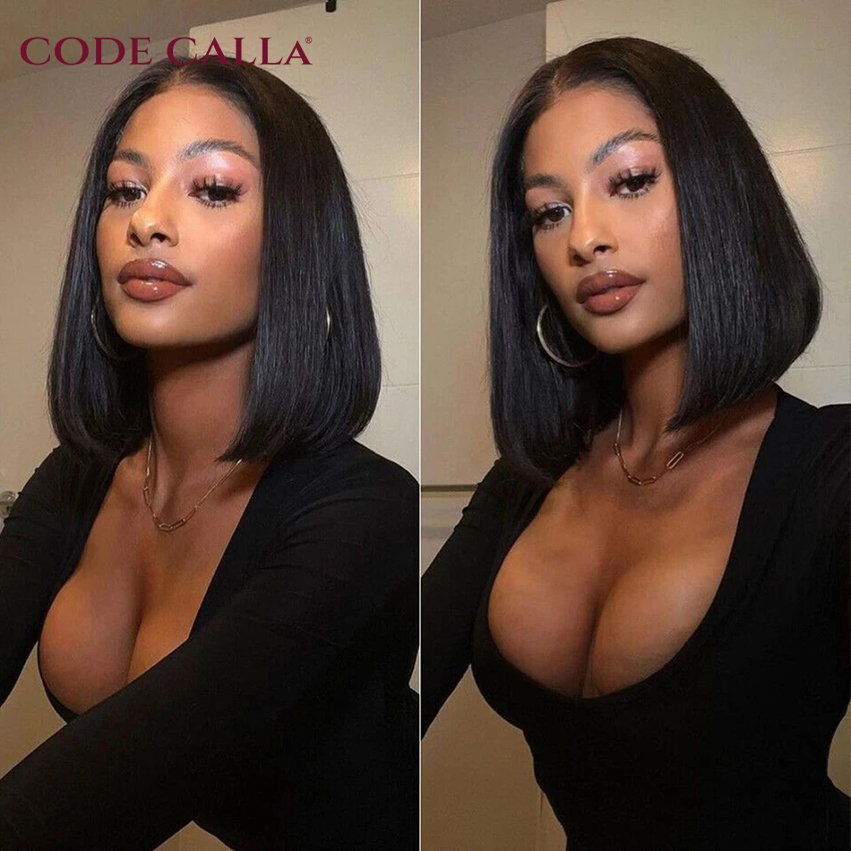 Straight Bob Wig Lace Front Human Hair Wigs For Women Indian Human Hair HD Lace Frontal Wig 13X4 Glueless Frontal Human Wig