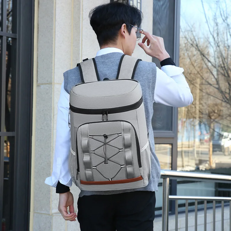 Insulated Cooler Backpack Aluminum Foil Thermal Backpack Picnic Camping Outdoor sports Cooler Bilayer Rucksack for Male Female