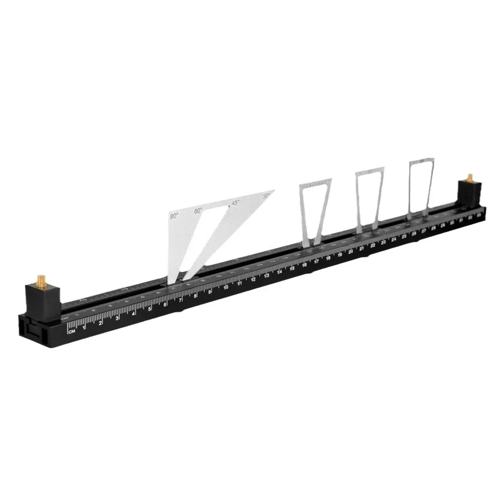 

Black Accurate Marking Ruler Precision Woodworking Tool Set Calipers Dovetail Tenon Template Six Dovetail Ratios