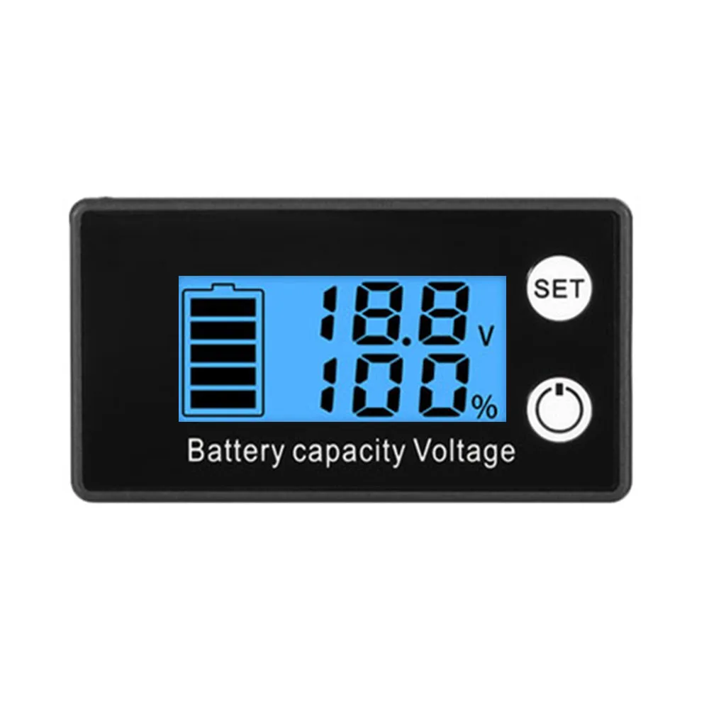 Indicateur de capacité de batterie 12V, 24V, 48V, DC 7V-68V, plomb-acide, lithium veFePO4, voiture, moto, voltmètre, jauge de tension, testeur