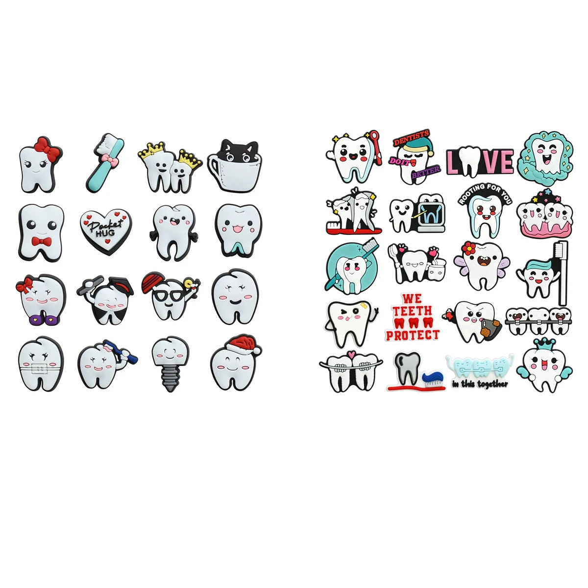 

2set/lot Pack Cartoon Animals Shoe Charms for Crocs Accessories Pin Decoration Clogs Sandals Decorations Women Birthday Gifts