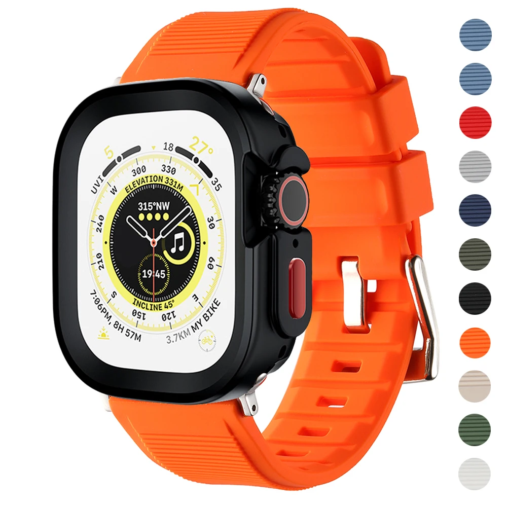 

Ремешок из ТПУ для Apple Watch Band ultra 2 series 8 7 41 мм 45 мм 44 мм 40 мм 49 мм