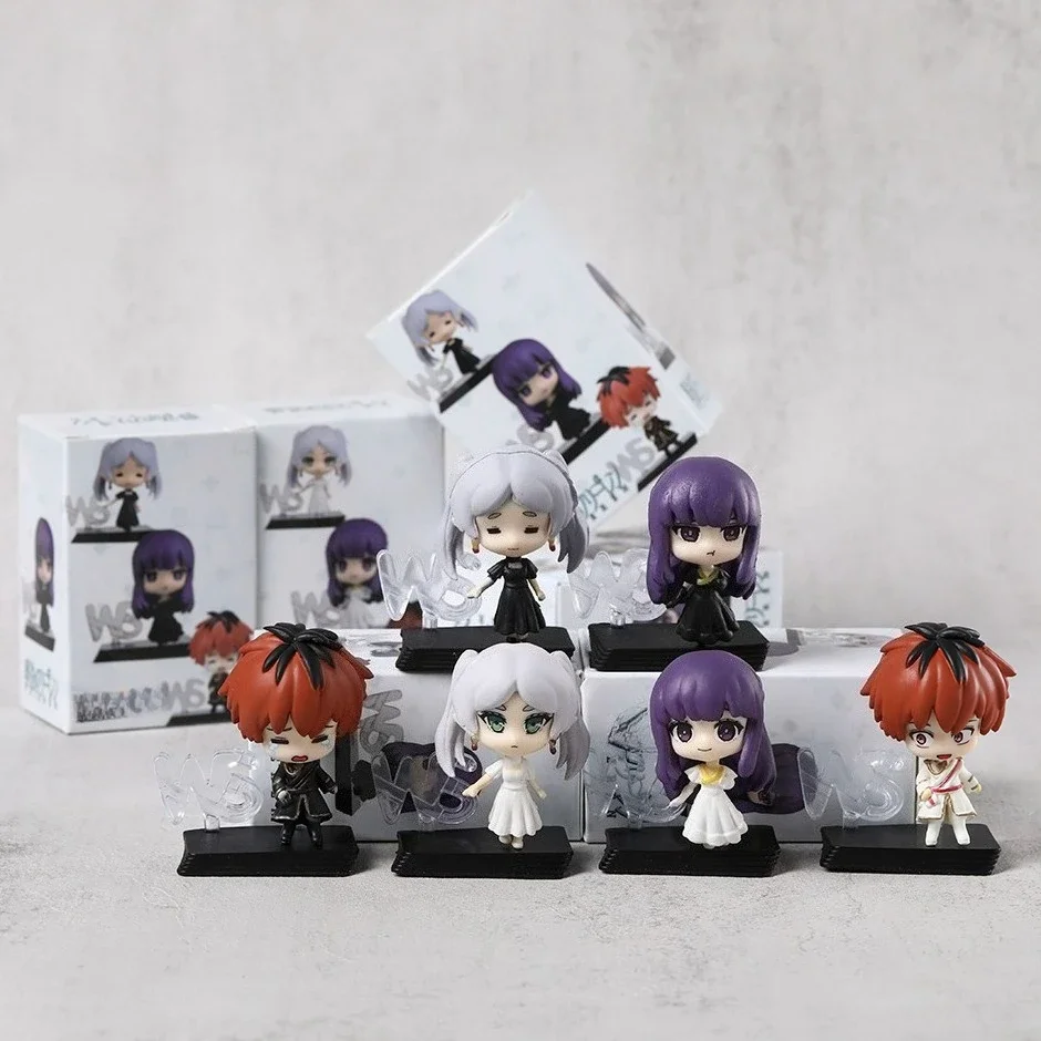 Frieren Beyond Journey's End Gashapon Shirokuro Capsule Q Figures PVC Model Toys Anime Dolls 6pcs/set