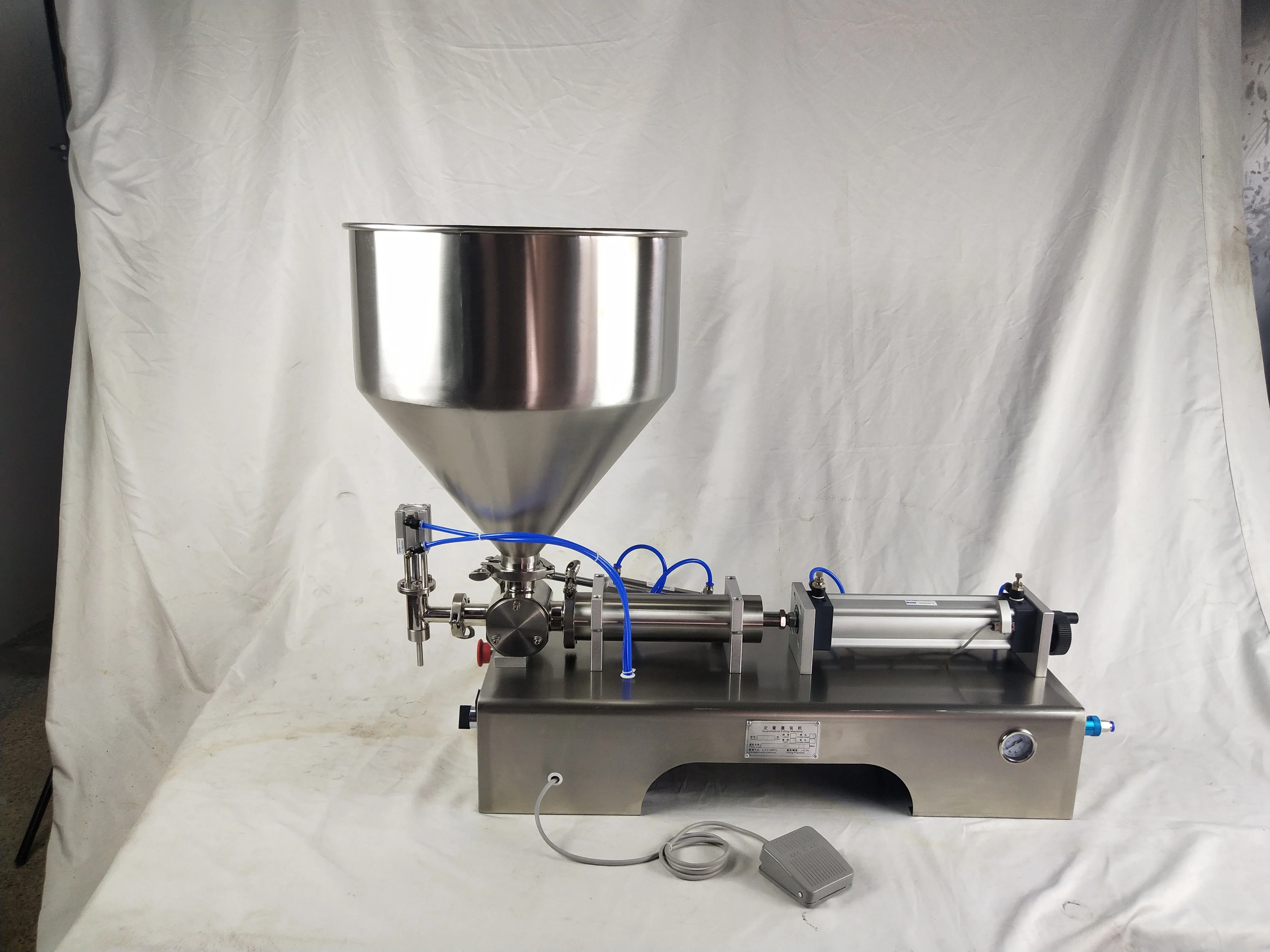50-500ml Pneumatic Semi-automatic Piston Paste Gel Honey and Liquid Filling Machine Without Hopper