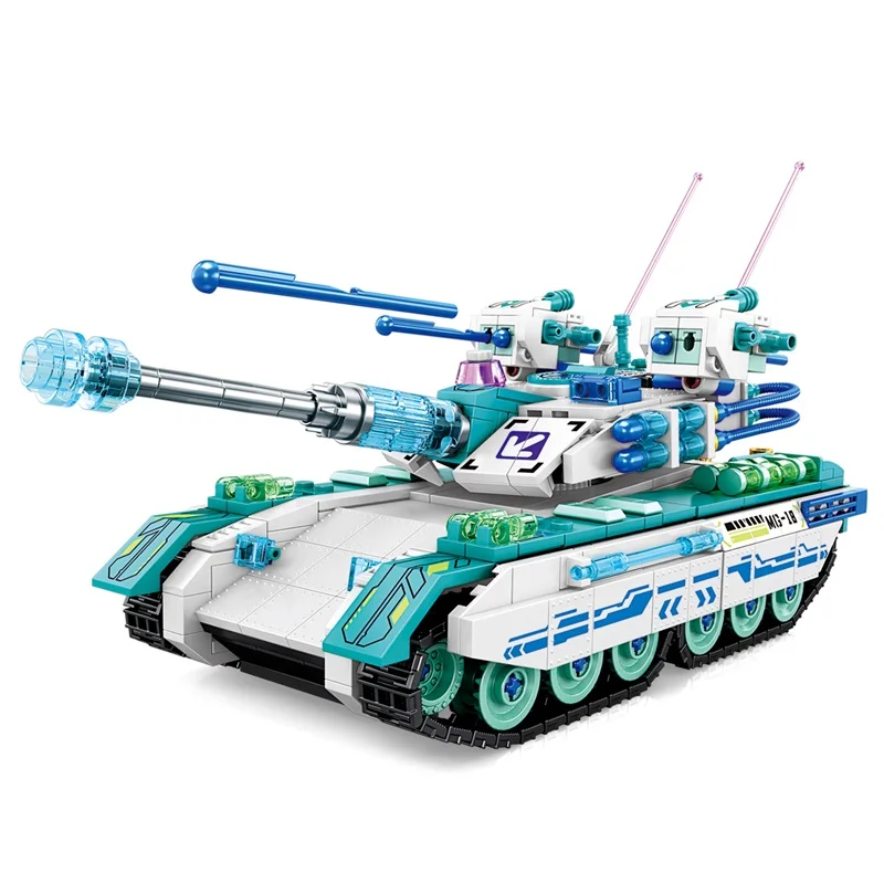 Nuovi blocchi di costruzione Cyberpunk Submarines Serbatoi Portaerei Modello assemblato Ornamenti Giocattoli educativi per bambini Regali