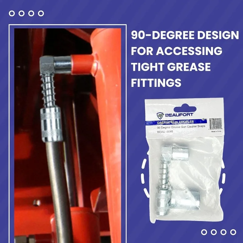 90 °   فوهة تركيب محول مقرنة الشحوم تناسب جميع أدوات تزييت البنادق الشحوم لمعدات متجر السيارات والجرارات
