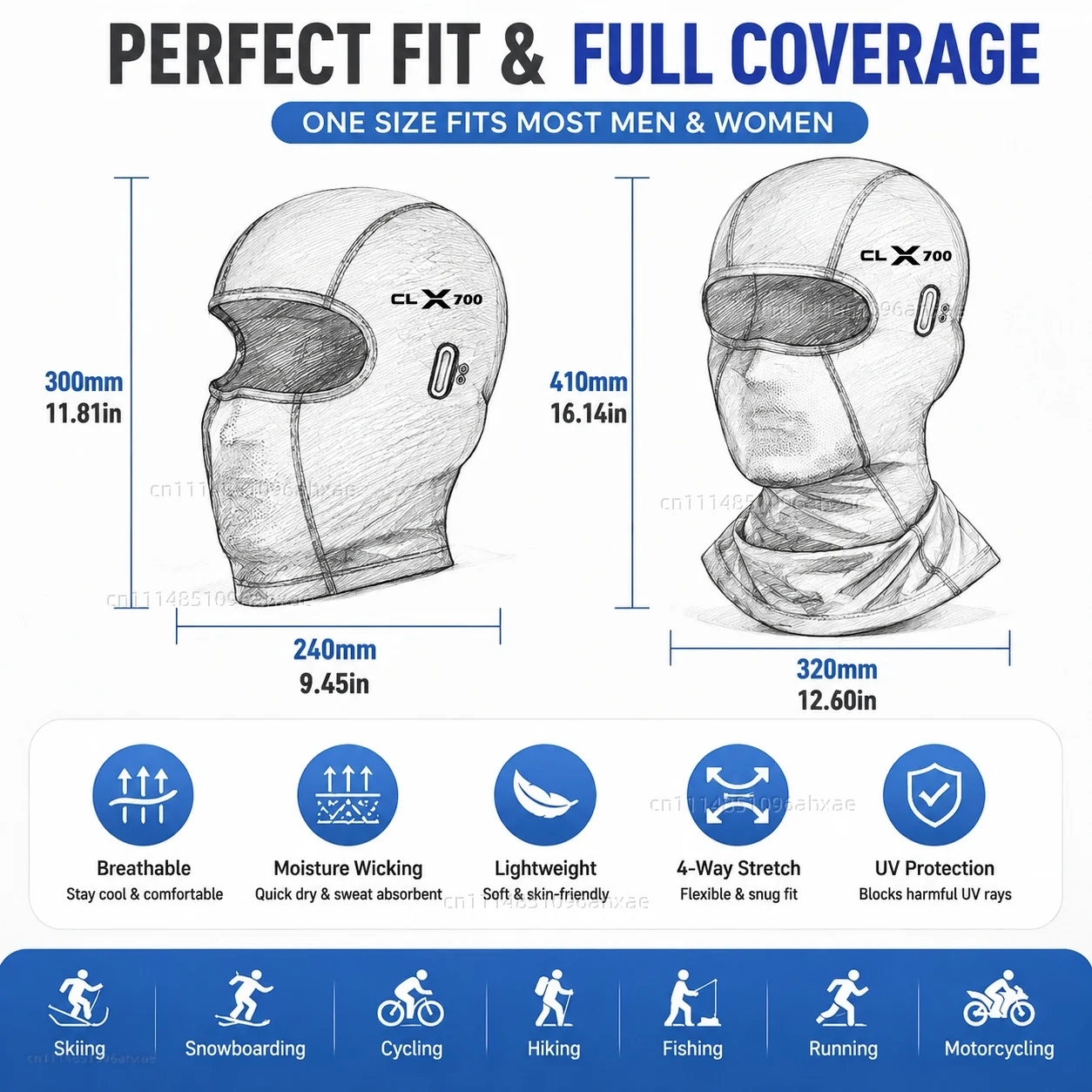 For CFMOTO CLX700 700CLX 700 CLX Sport Heritage 2021-2026 Motorcycle Balaclava Summer Glasses Face Breathable Hole Winter Warm view 2