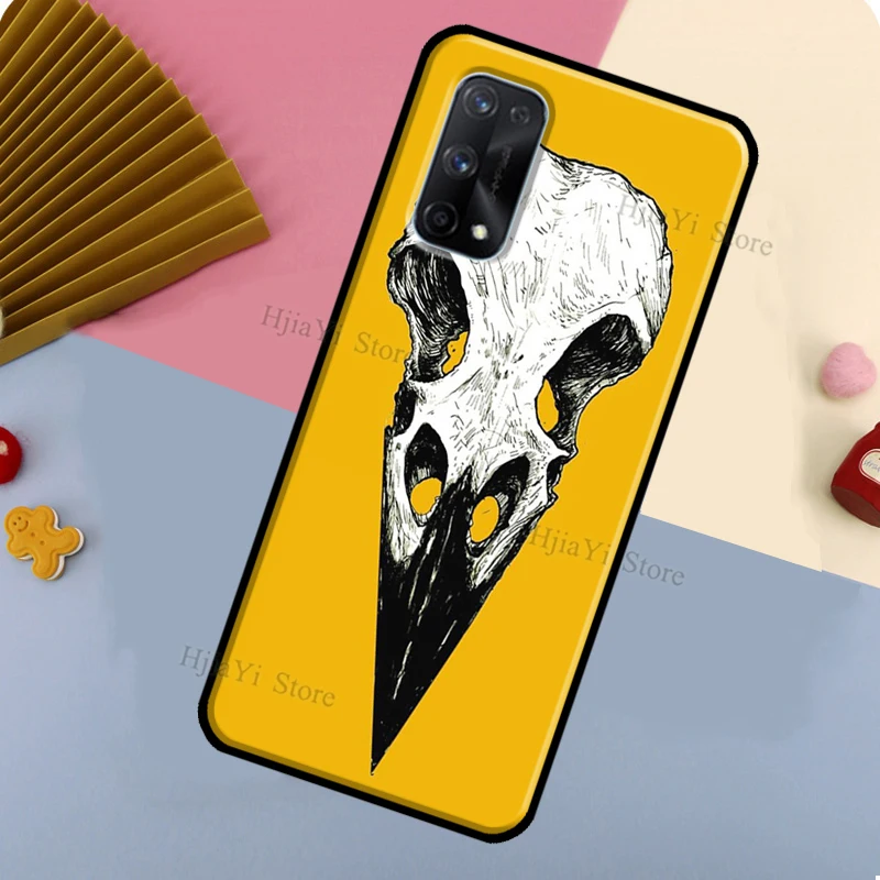 Raven Skull For Realme 10 11 Pro Plus GT Neo 5 C55 C35 C33 C31 C30 C21Y OnePlus Nord CE 2 3 Lite Case