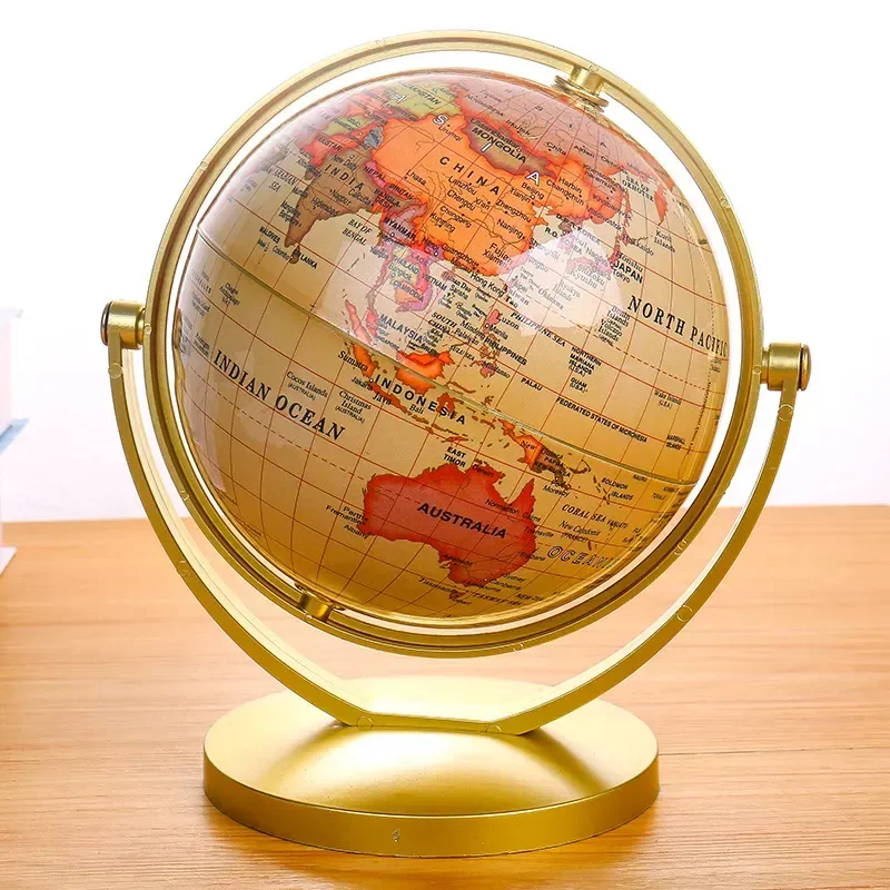 15 Universal High-definition Retro Student Globe 20 Cm High 720 Degree Rotating Globe English Version Of Geography Education