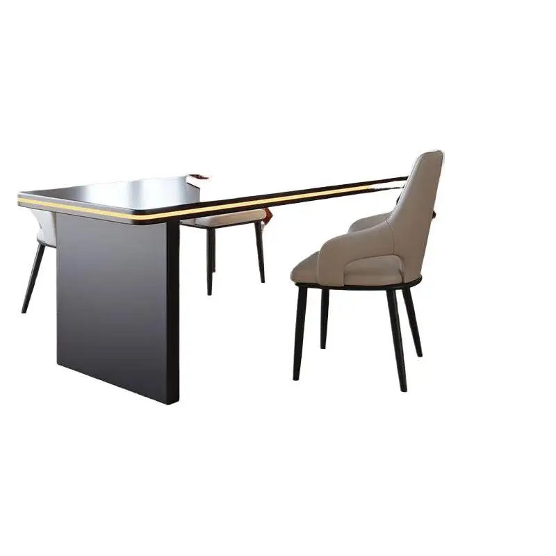 

Medieval retractable dining table and chair combination, island dining table integrated, modern and simple