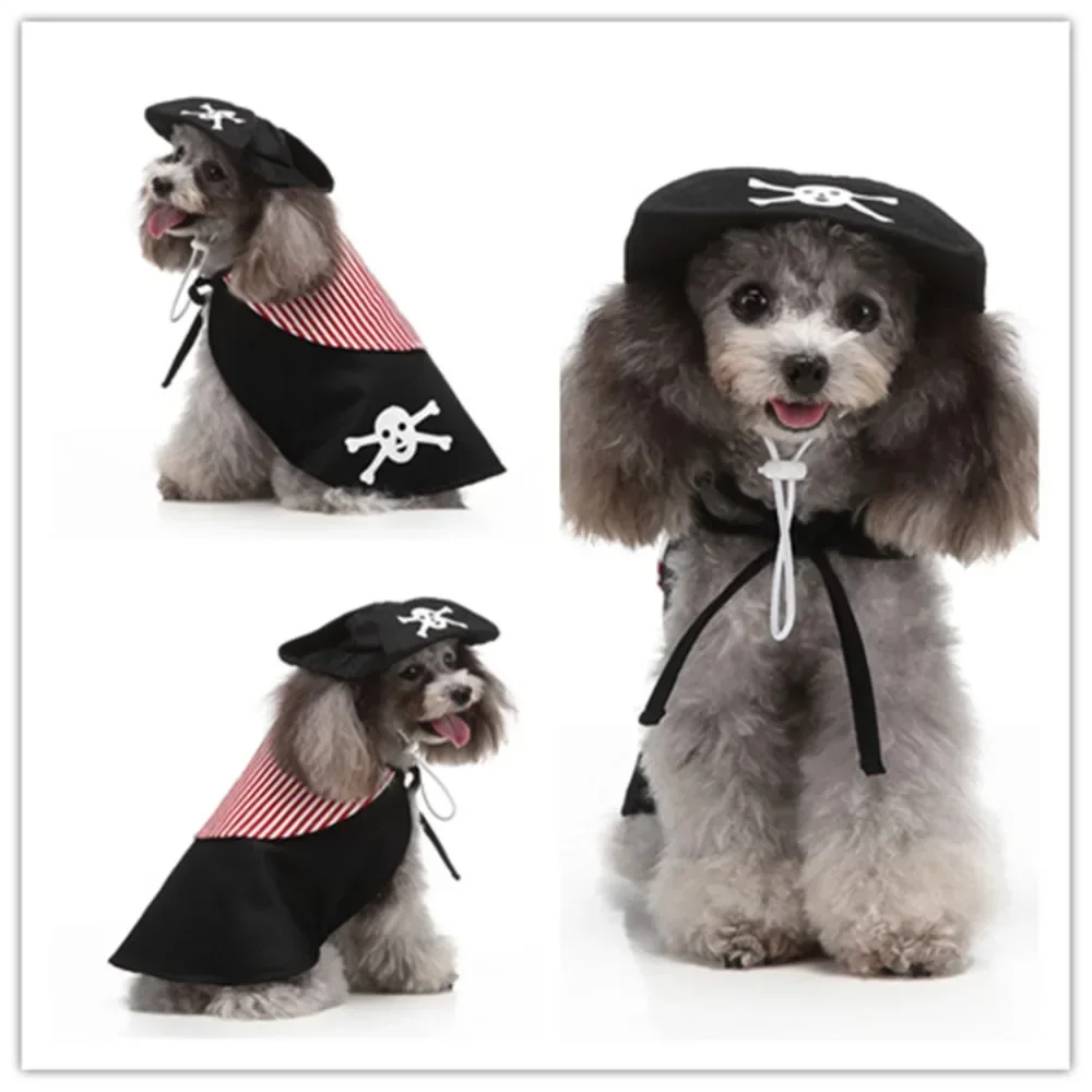 Pet Cat Christmas Clothes Ffantasia Funny Dog Cloth Winter Christmas Pirate Sorcerer Cosplay Outfit Pet Disguise Dog Fancy Dress