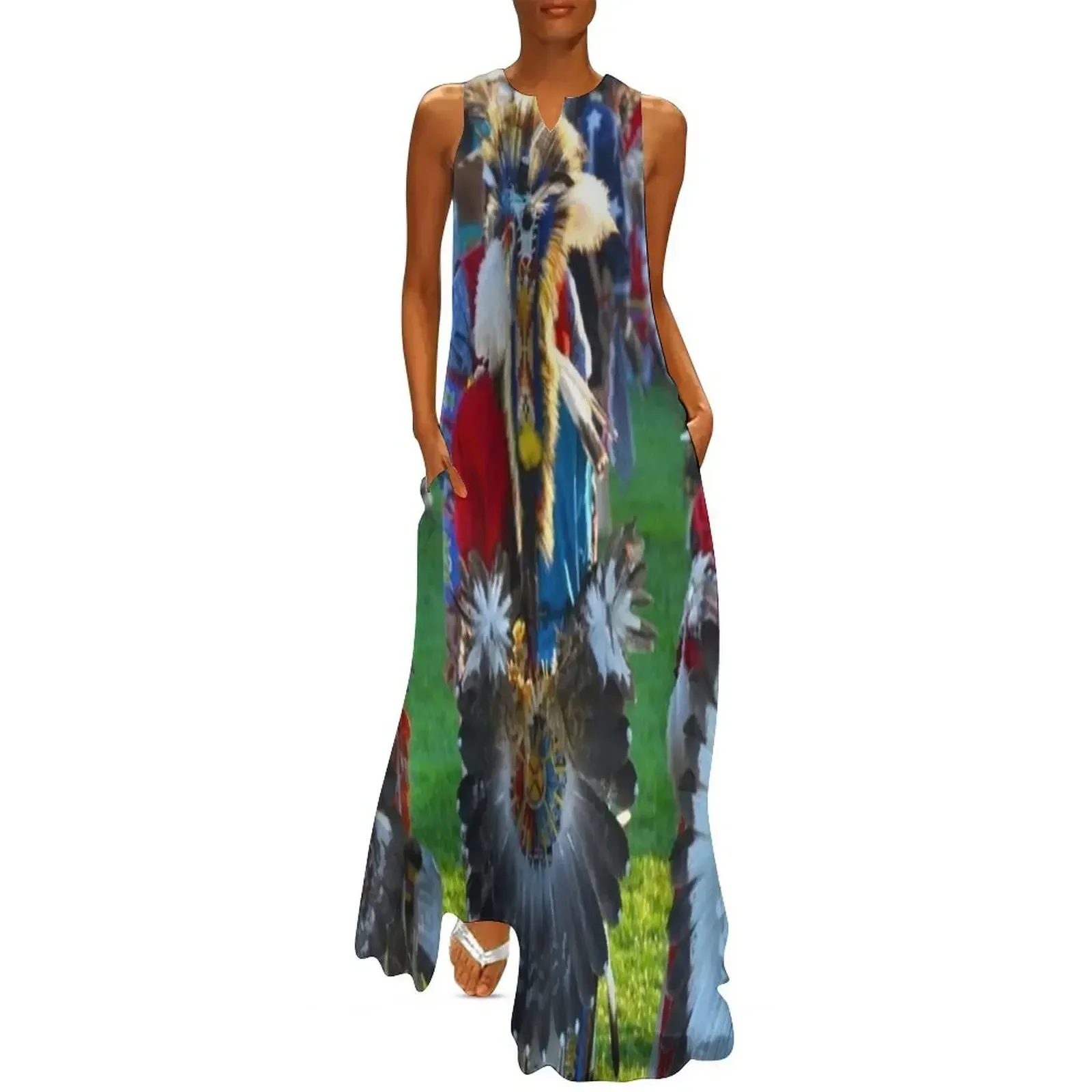 

Native Americans traditional ceremony Long Dress Dress for girls Aesthetic clothing Dress