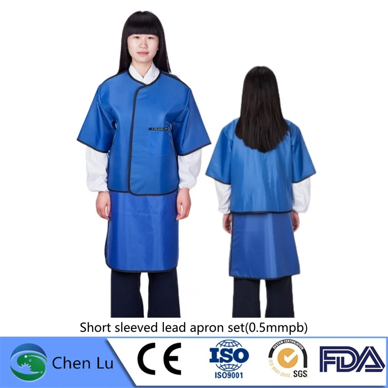 

X-ray gamma ray protective 0.5mmpb short sleeved lead apron set radiological protection short sleeved lead vest and lead skirt