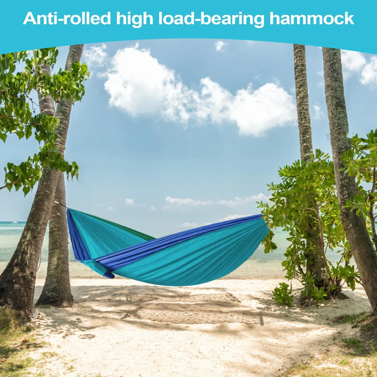 バックパッキングハンモック-耐荷重660ポンド-耐久性ハンモック-ツリーストラップ付き-頑丈なラウンジャースイング-寝室-ポーチ-ビーチ用