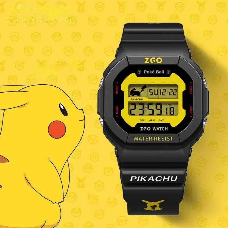 Pikachu LED Digital Watches Luminous Fashion Sport Waterproof Watches for Men and Women Smart Watch Birthday Thanksgiving Gifts