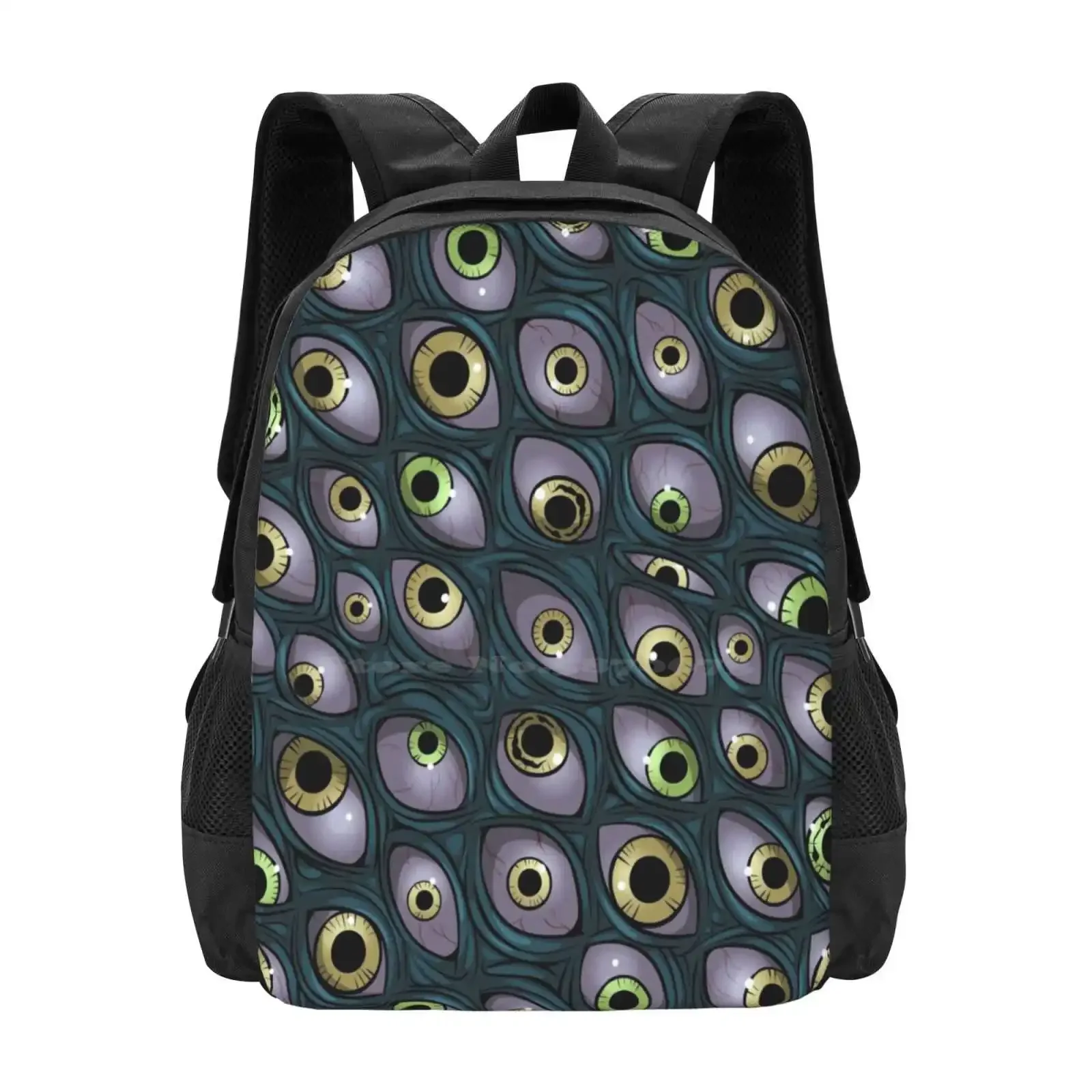 

Eldritch Eyes Pattern Backpack For Student School Laptop Travel Bag Lovecraft Pattern Eyes Eldritch Horror Videogames Scaly