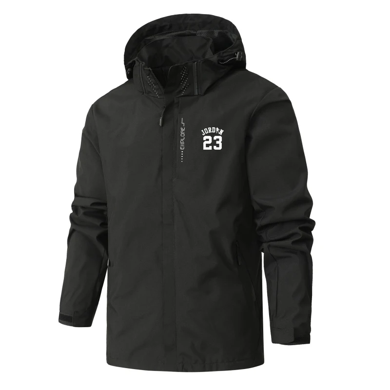 

Весенне-осенняя новая мужская повседневная, модная, свободная, многофункциональная ветрозащитная и водонепроницаемая куртка с капюшоном для занятий спортом на открытом воздухе