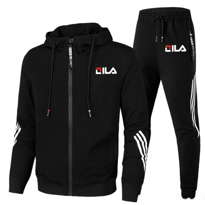 Primavera y otoño nueva ropa deportiva para hombres conjunto de 2 piezas chaqueta con cremallera pantalones deportivos casuales ropa de marca hombres jogging conjunto de ropa deportiva