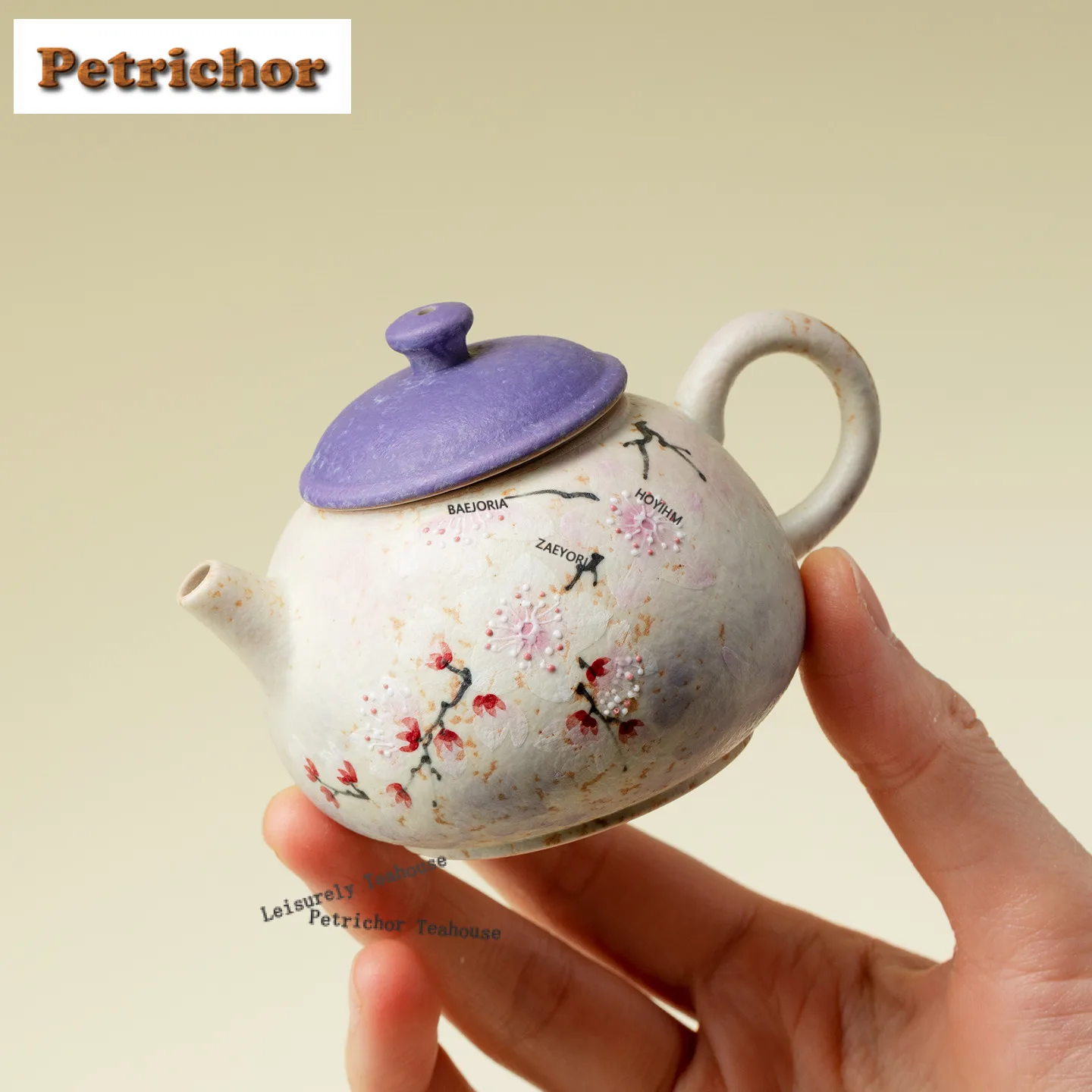100ml Underglaze Color Teapot Hand-painted Plum Blossom Tea Infuser Pot Tea Soaking Kettle With Ball Hole Chinese Tea Set Gifts