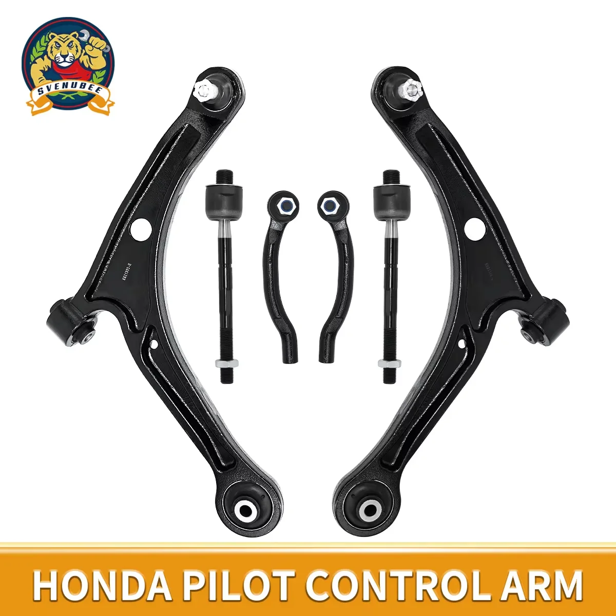 

Svenubee 6Pcs Front Lower Suspension Kit Control Arm Ball Joint Tie Rod End Set for HONDA PILOT ACURA MDX 2001-2005 K621349
