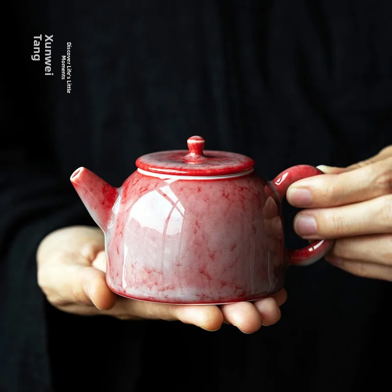 

Высококачественный ручной чайник Cercs, красная печь, снег, маленький чайник, чайный сервиз Gongfu, подарочная коробка, женский традиционный китайский порта...