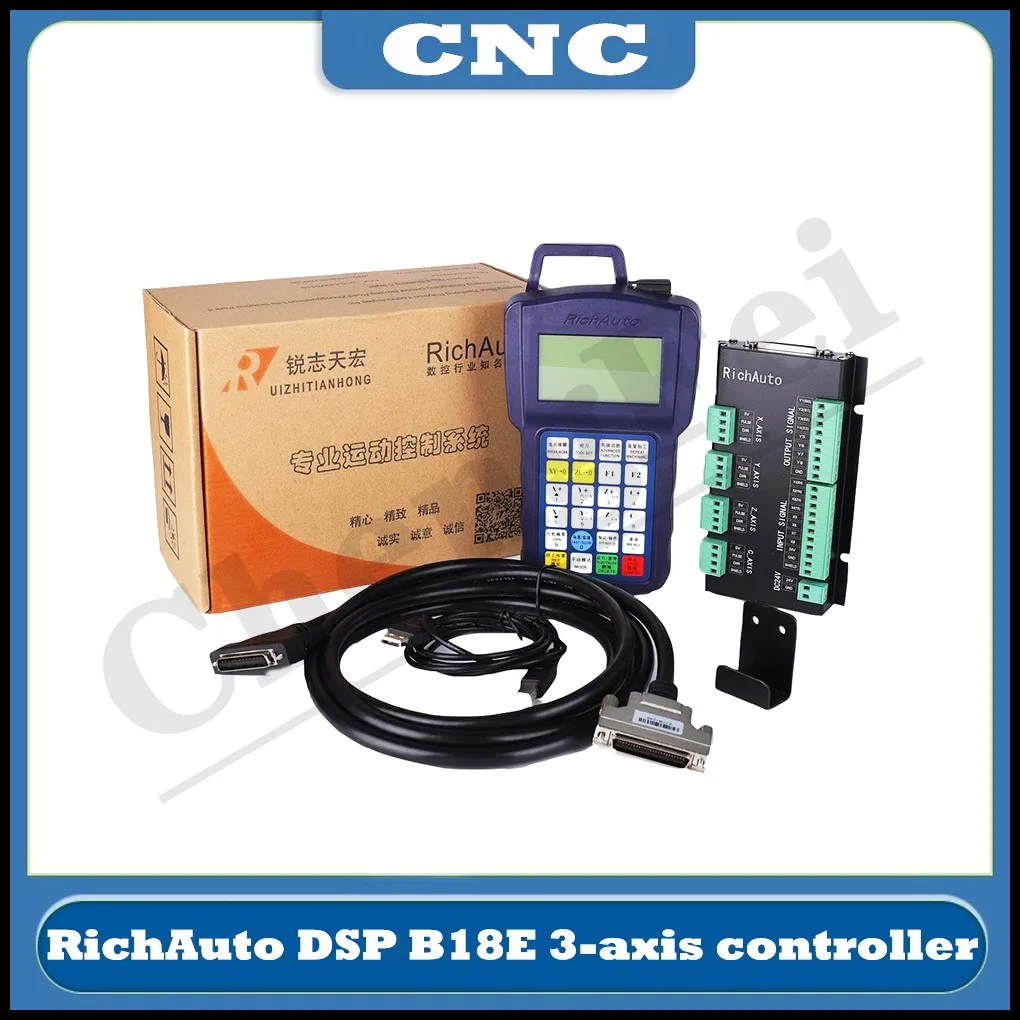 

NEW RichAuto DSP B18E 4 axis CNC controller B18S B18E USB linkage motion control system for cnc router replace DSP A18