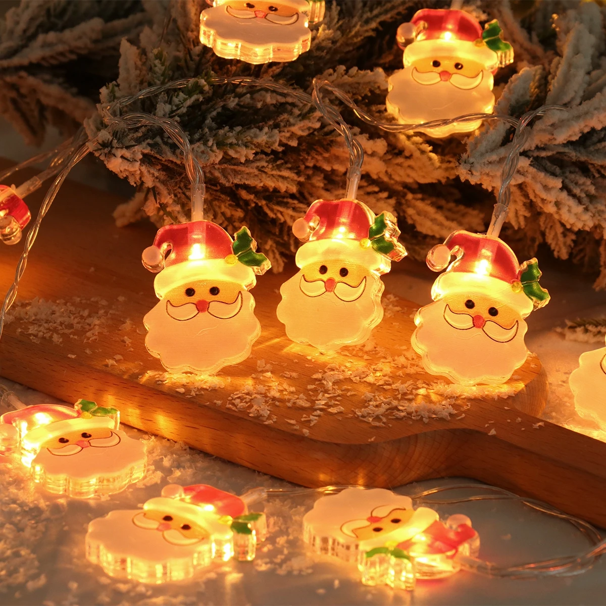 

1.5/3M Christmas Tree String Lights Santa Claus Snowman Fairy String Light Merry Christmas Decorations 2023 Natal Gifts New Year