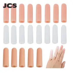 4Pcs Silicone Gel Toe Tube Finger Protector Sleeve High Temperature Resistant Hamburger Food Anti-slip Finger Cover Fingertip