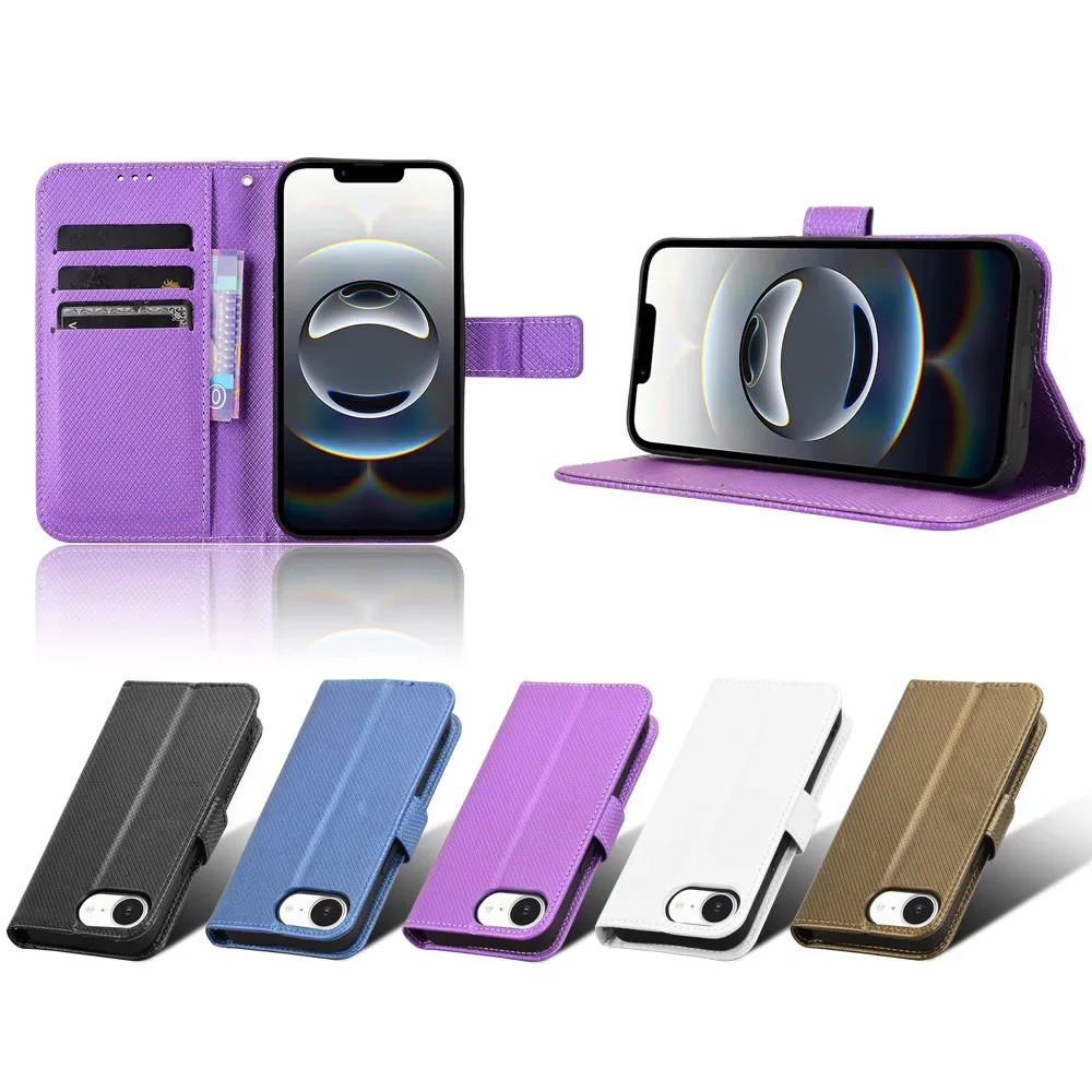 حافظة محفظة قلابة لهاتف آيفون 16 بلس برو ماكس 16E حافظة جلدية مغناطيسية لهاتف آيفون 16 E 16Pro + ماكس برو 16 حافظة للبطاقات