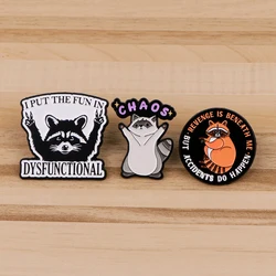 Cute Raccoon Pins for Backpacks Lapel Pins Cute Badges on Clothes Enamel Pin Jewelry Accessories Brooches for Briefcase Gift