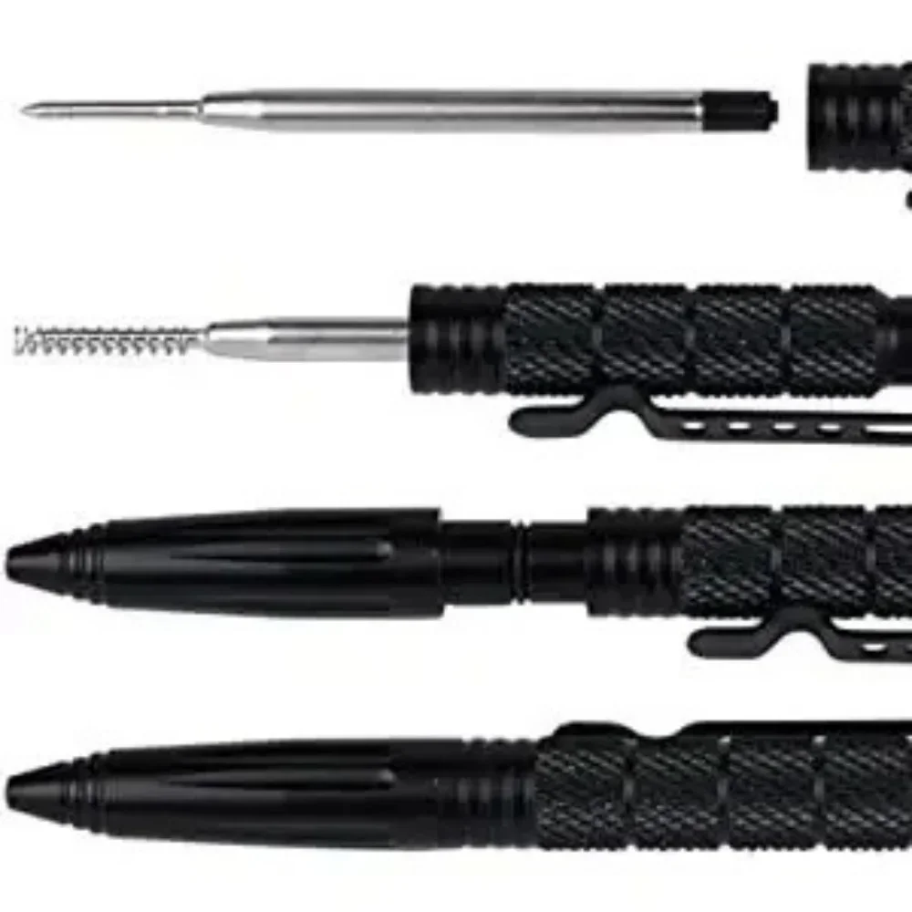 Multi-Function Tactical Pen Tungsten Steel Aluminum Self Defense Writing Tool with Glass Breaker Emergency Survival Portable