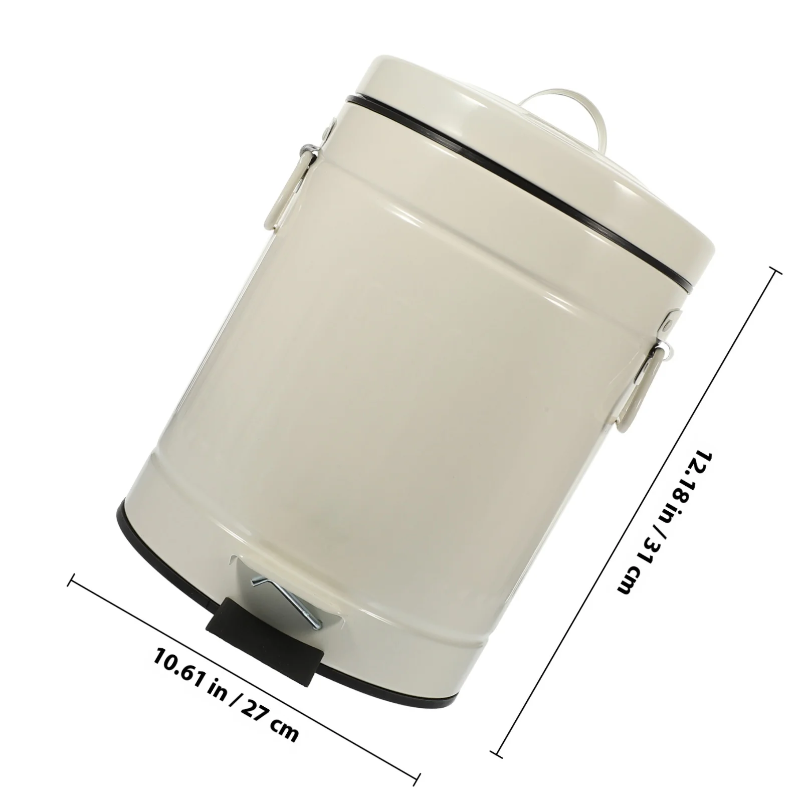 سلة المهملات المعدنية خمر نمط 5L غطاء دواسة القدم للحمام المطبخ غرفة نوم مزرعة سلة المهملات سلة المهملات الحمام