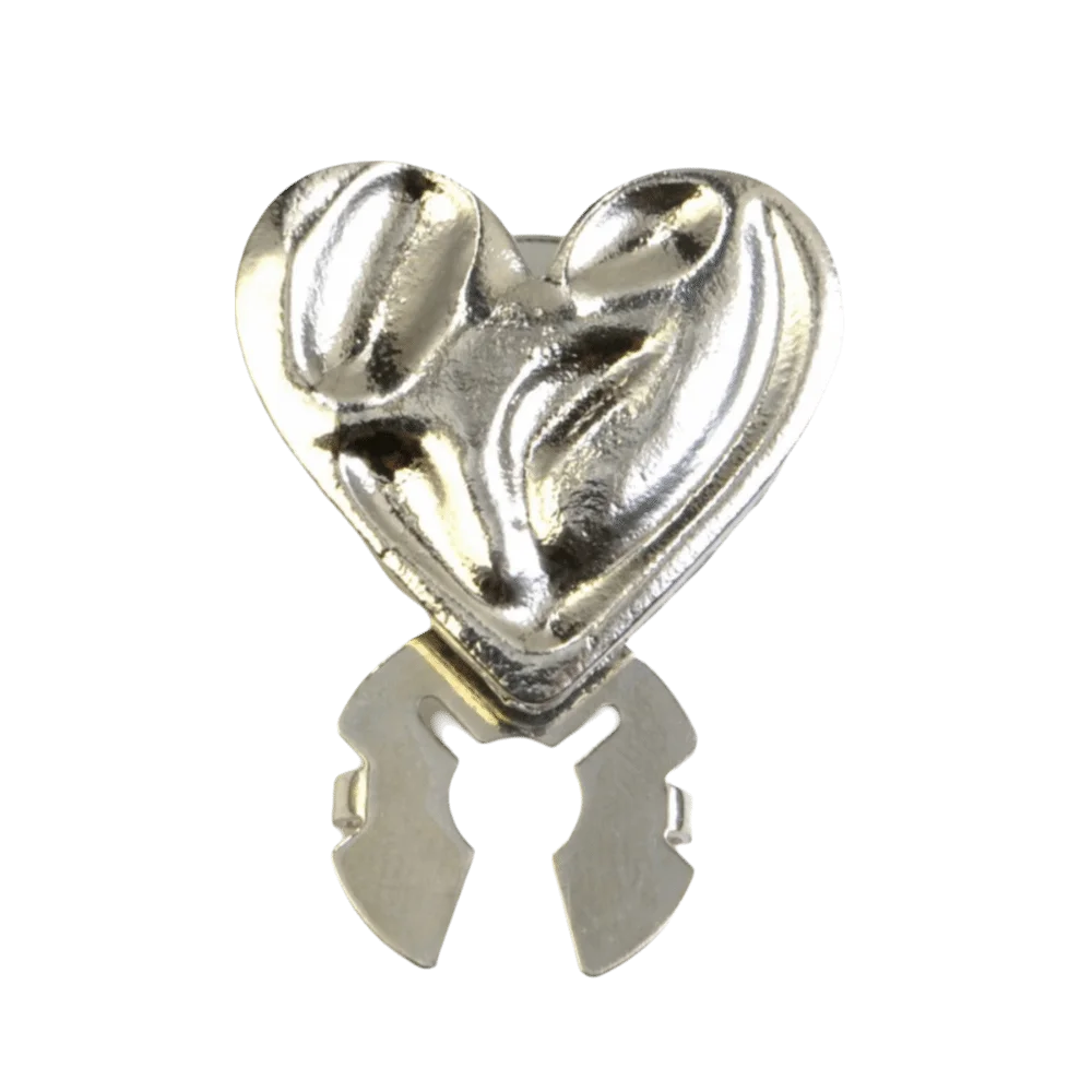 New Irregular Metal Button Covers Heart-shaped No-sewing Metal Cufflinks Shiny Brooch Pins Women Men