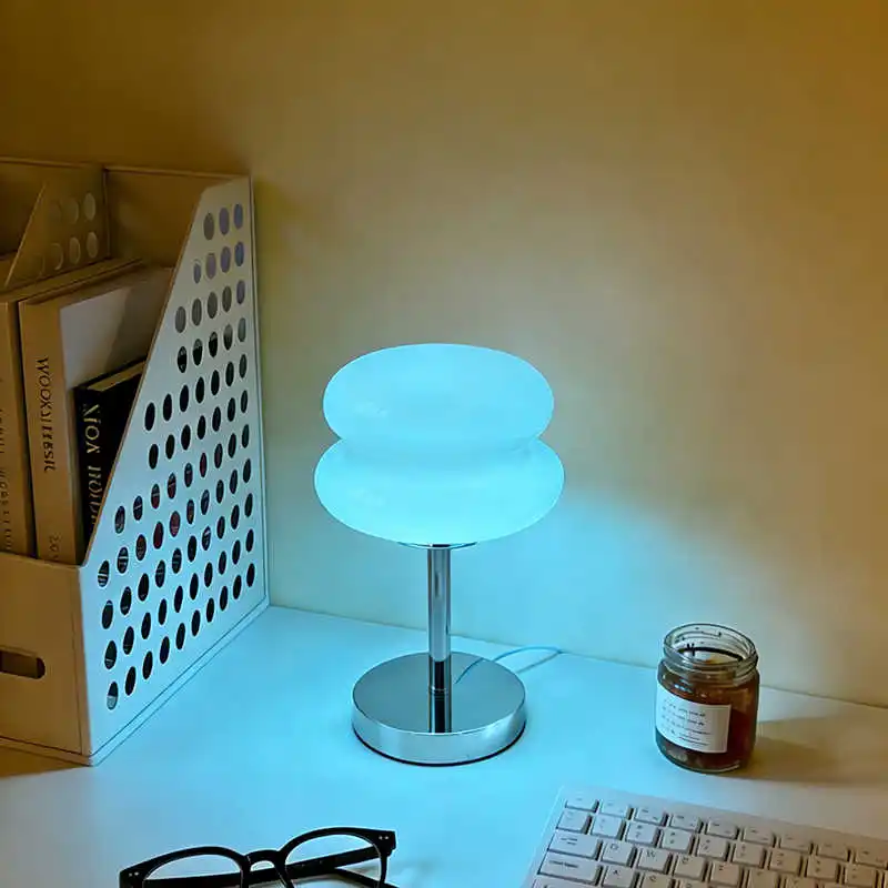 Hamburger-Tischlampe, Lampenschirm aus Glas im gleichen Stil – Ins/Creme/Französischer Stil, Ersatzteil für Umgebungsbeleuchtung, Nachttischlampe für Schlafzimmer