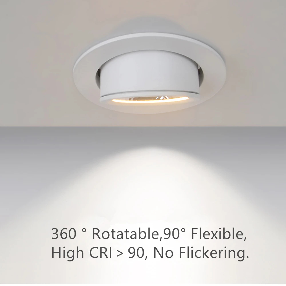 

Dimmable LED Downlights 220V110V COB Spot lights 7W 12W 15W Recessed in LED Ceiling Downlight for kitchen Bedroom lights