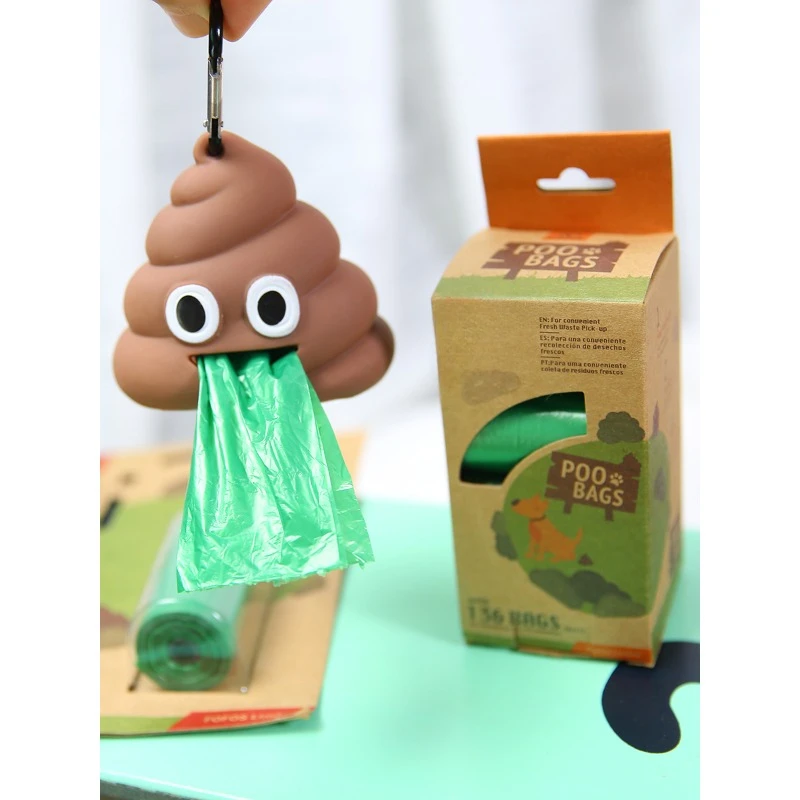 Toilet shaped pet toilet collector, toilet bag, silica gel, shatter resistant, fecal bag, dog walking, Bin bag