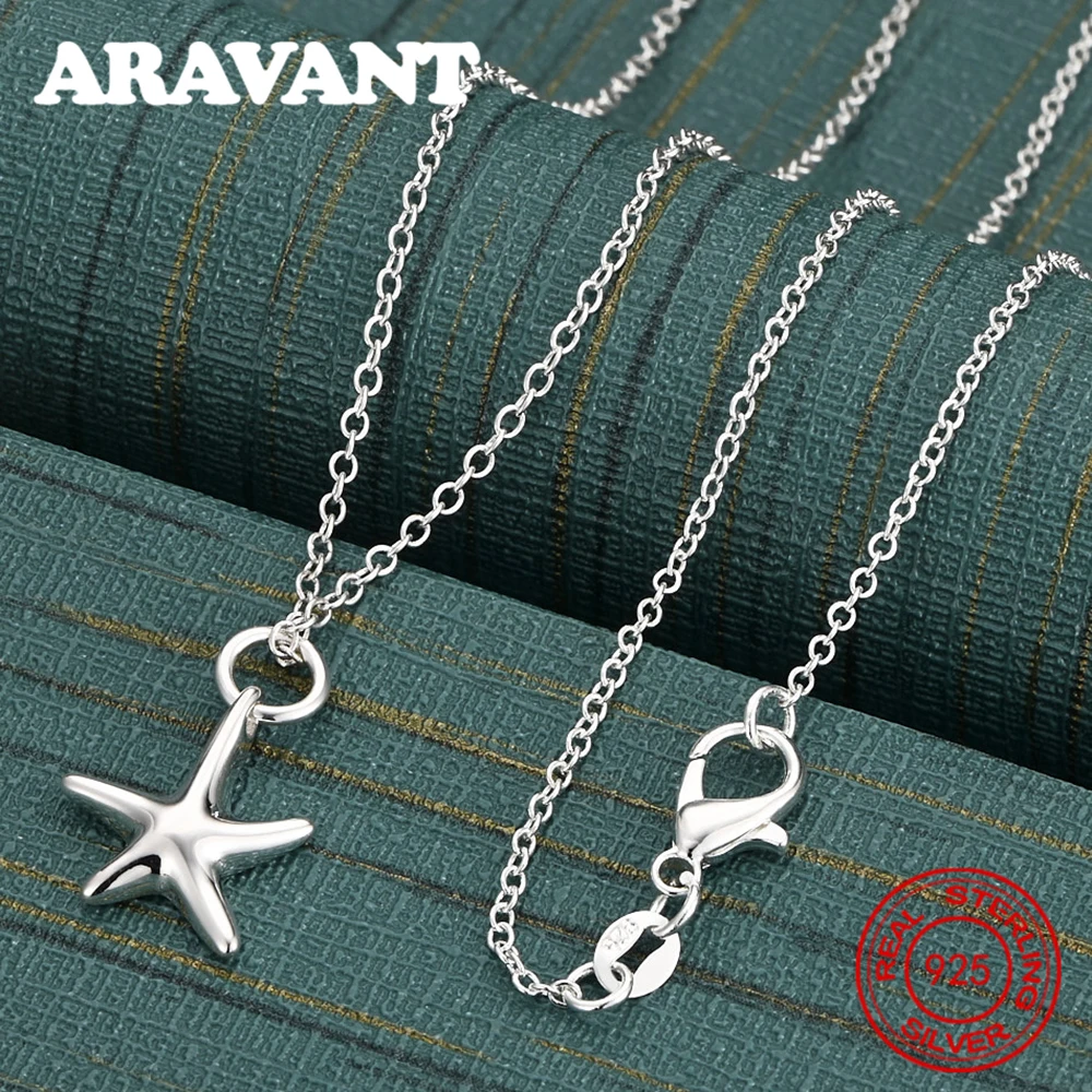 925 Sterling Silver Five-Pointed Star Pendant Necklace Women'S Small Fresh Design Women'S Engagement Jewelry