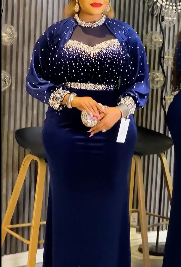 

MD 2026 Fashion African Party Dresses For Women Dubai Ankara Wedding Evening Gown Plus Size Elegant Turkey Christmas Maxi Dress