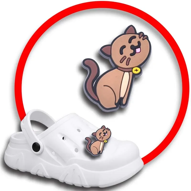 Crocs Shoes Acessórios para Mulheres e Homens, Pet Cat Encantos para Sandálias Crocs, Tamancos Pins, Decorações Acessório para Meninos e Meninas, Emblemas para Crianças